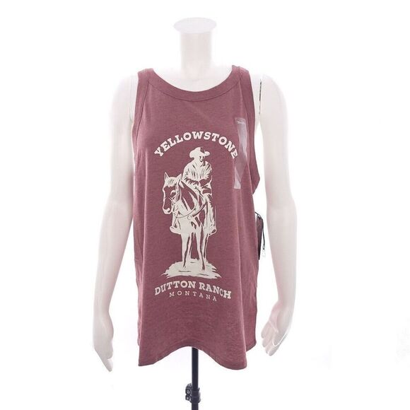 Wrangler Yellowstone Dutton Ranch Montana Sleeveless Tank Top Womens Large - Picture 1 of 10